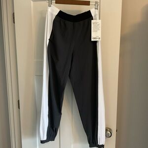 lululemon athletica Black and White Track Joggers